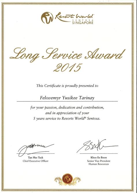 Long Service Award