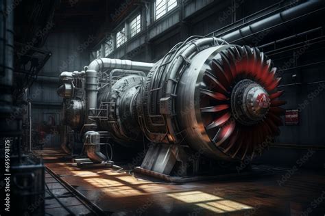 Industrial gas turbine. Gas equipment. Generate Ai Stock Photo | Adobe ...