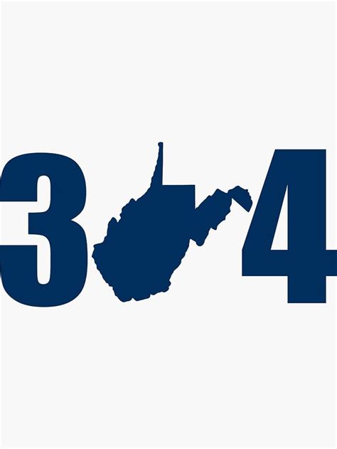 "West Virginia State Outline 304 Shirts Stickers" Sticker for Sale by ...