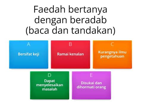 Adab Bertanya KAFA TAHUN 4 Quiz