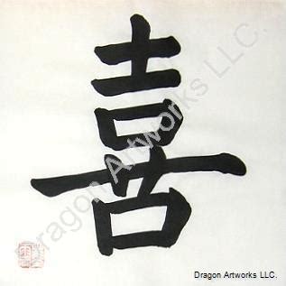 Chinese Symbol for Joy Happiness Painting