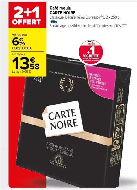 Promo Café Moulu Carte Noire chez Carrefour Market iCatalogue fr