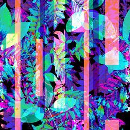 Preview Small Tropical Neon Abstract Artwork