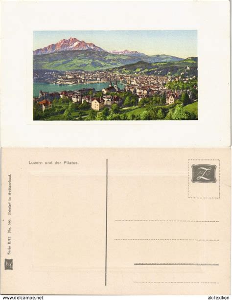 LU Luzern Ansichtskarte Luzern Lucerna Panorama Ansicht Stadt Und