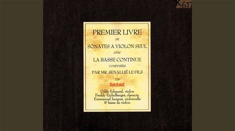 Premier livre de sonates à violon Sonata No 2 in G Minor I Adagio