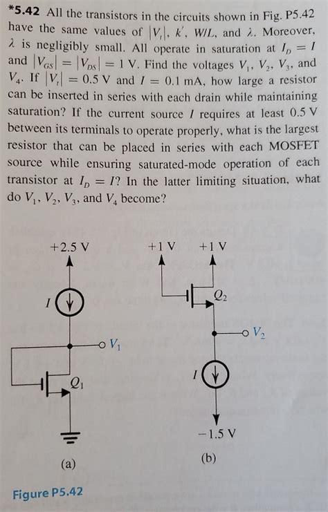 Solved 5 42 All The Transistors In The Circuits Shown In Chegg