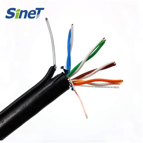 Outdoor Cat5e UTP FTP SFTP Network Cable With Steel Messenger UTP 5e