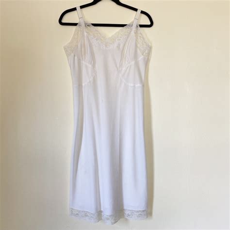 Intimates And Sleepwear Vintage Barbizon Slip White Lace Trim Poshmark