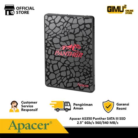 Jual Apacer AS350 Panther SATA III SSD 2 5 6Gb S 560 540 MB S