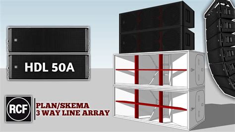 DIY SPEAKER BOX PLAN RCF HDL 50A SKEMA BOX LINE ARRAY RCF HDL 50A