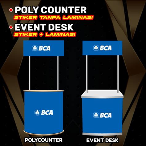 Jual MEJA BOOTH PORTABLE BANK BCA EVENT DESK BANK BCA MEJA PROMOSI