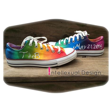 Gay Pride Converse Tie Dye Custom Rainbow Low Top Hand Dyed