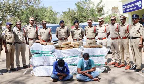 Rs Lakh Worth Ganja Seized Two Smugglers Arrested In Kothagudem