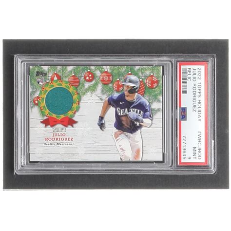 Julio Rodriguez Topps Holiday Relics Wrcjrod Rc Psa