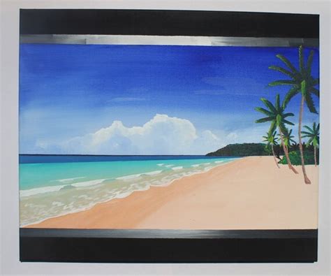 Items Similar To Seascape Painting Tropical Beach Painting Seashore