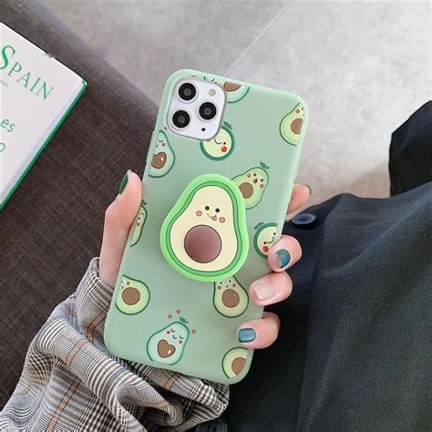 Kawaii Avocado Cases In 2021 Silicone Phone Case Cute Avocado Green