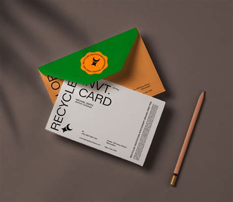 Recycled Branding Psd Invitation Card Mockup Pixeden Club