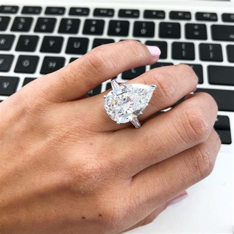 Exceptional Flawless Gia Certified 7 50 Carat Pear Cut Diamond Solitaire Ring For Sale At