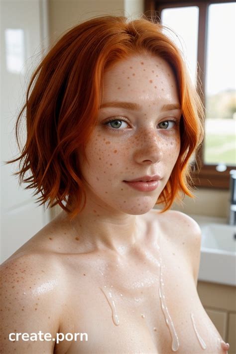 18 Freckles Very Short Hair AI Porn