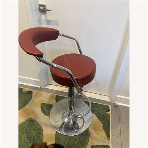 Adjustable Height Swivel Metal Bar Stool AptDeco