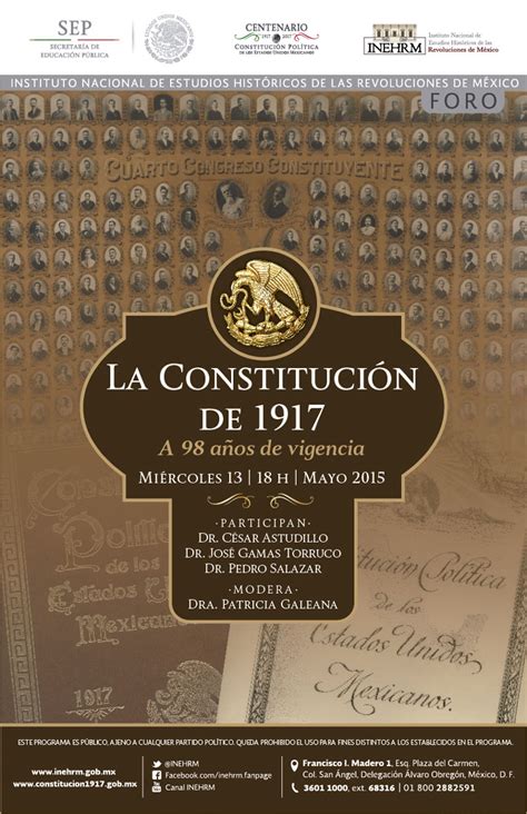 La Constitución De 1917 A 98 Años De Vigencia