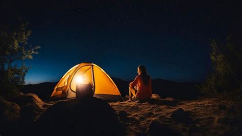 Premium Photo Illustrate The Magic Of A Female Hiker By A Crackling