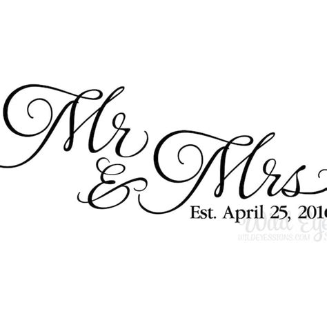 Mr And Mrs Decal Etsy