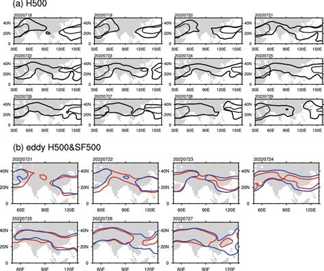 Daily Evolution Of The A 5880 Gpm Contours Of The 500 HPa Geopotential