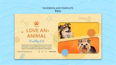 Free Psd Flat Design Pets Template