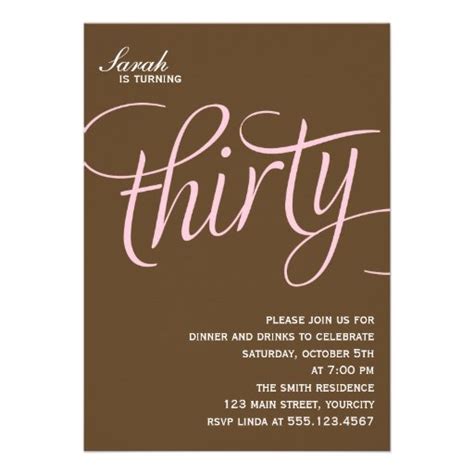 30th Birthday Party Invites Zazzle