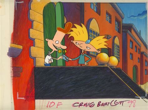 Original Hey Arnold Animation Production Cel And Hand Painted