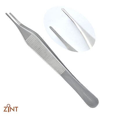 Dental Adson Tweezer Toothed Surgical Tissue Forceps Cotton Dressing