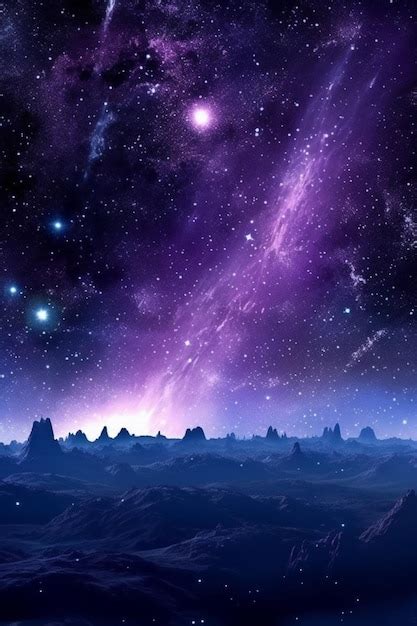 Premium AI Image | A purple galaxy in the sky