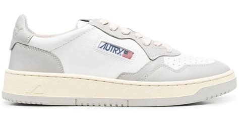 Autry Leather Medalist Two Tone Sneakers In White For Men Lyst