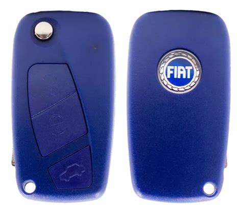 Chave Canivete Carcaça Fiat Punto Stilo Idea Azul 3 Botões