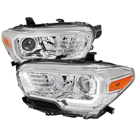 2016 2018 Toyota Tacoma Chrome LED Projector Headlights 2LHP TAC16 V2 GO