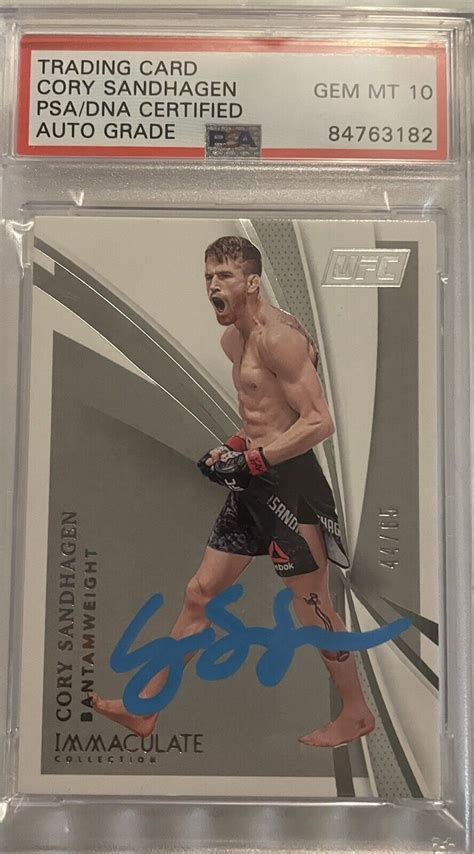 Panini Immaculate Ufc Cory Sandhagen Psa Gem Mint