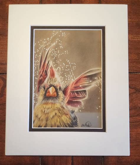 Cardinal Colored Pencil Drawing Print - Etsy