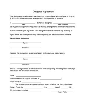 Virginia Cremation Authorization Form Fill Online Printable