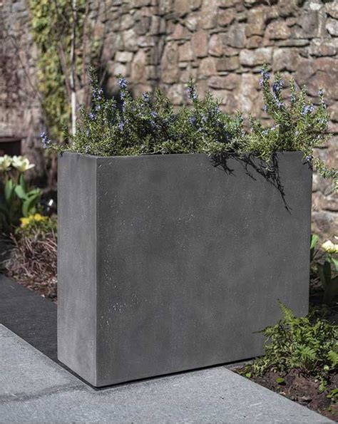 Florence Lightweight Concrete Tall Trough Planters IOTA Designer Planters