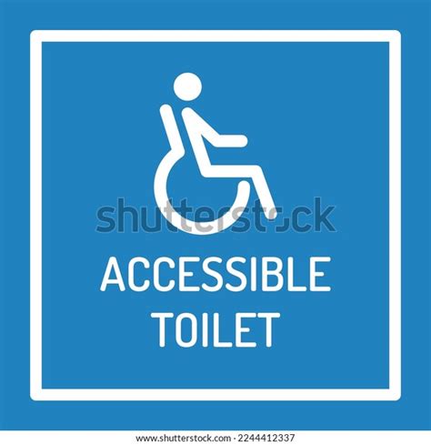 Accessible Toilet Poster Vector Door Plate Stock Vector (Royalty Free ...