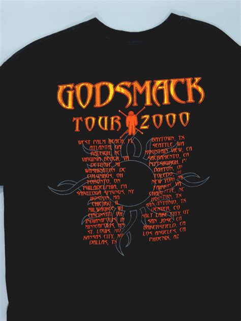 2000 Godsmack Tour T Shirt 5 Star Vintage