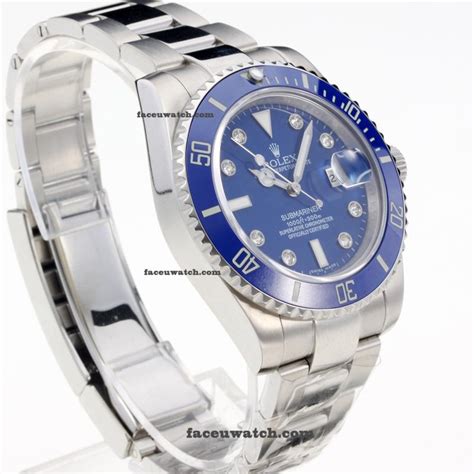 Rolex Submariner Automatic Blue Ceramic Bezel with Blue Dial S/S-Sapphire Glass-Same Chassis as ...