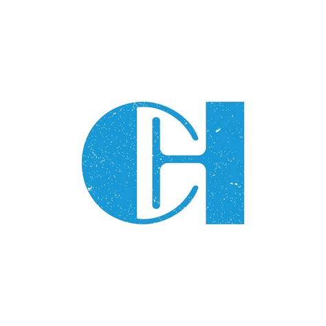 Premium Vector Abstract Initial Letter C And H Logo In Blue Color