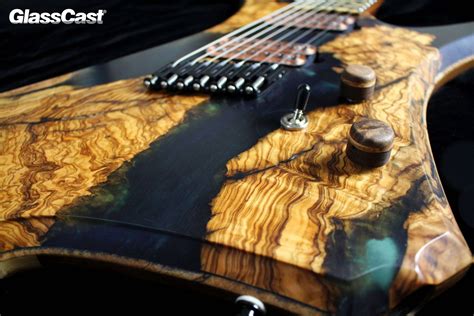 Poisonwood Epoxy Resin River Guitar Glasscast