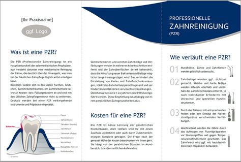 Dentalshop für Zahnarztpraxis Patientenflyer Professionelle