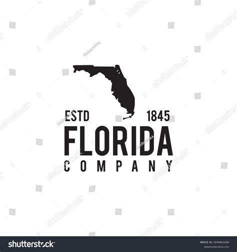 Florida Map State Vector Logo Design Stock Vector (Royalty Free ...