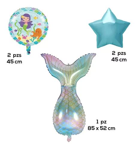 Kit De Globos De Fiesta Sirena Globos Met Licos En Iztapalapa