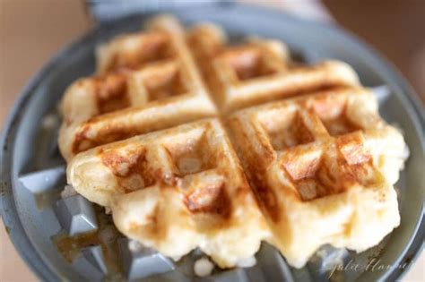 Authentic Belgian Waffle Recipe For Brunch Julie Blanner