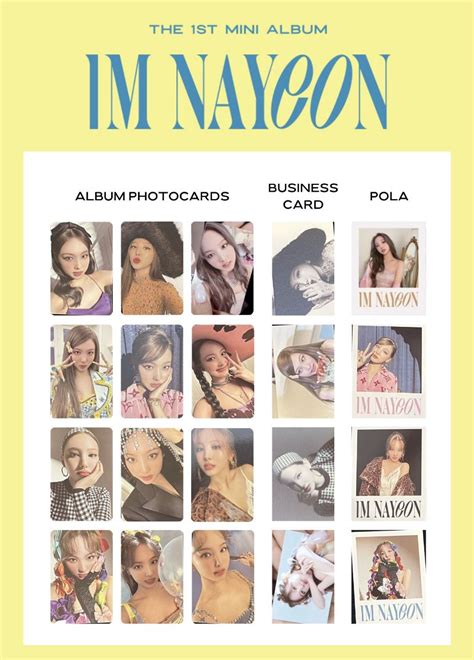 Im Nayeon Photocard Nayeon Photo Card Template